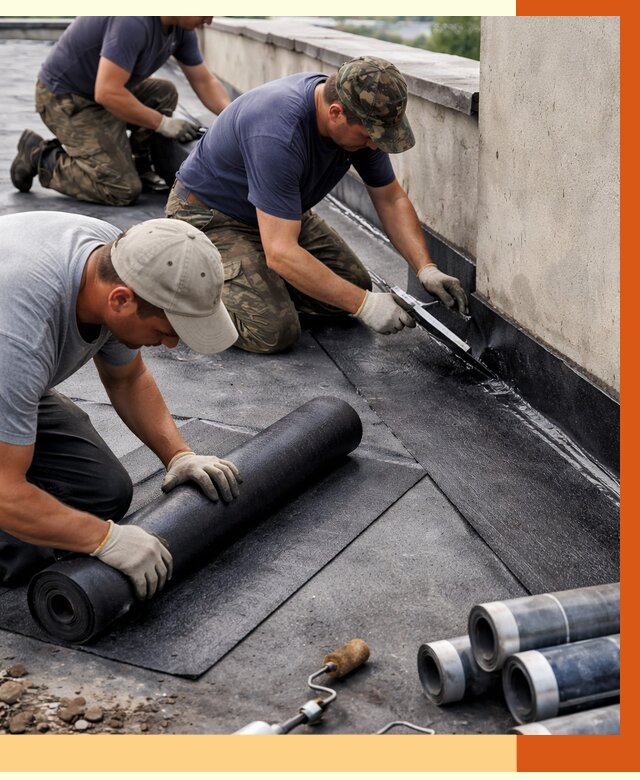 Гидроизоляция кровли в Верхнем Уфалее от 4605 руб. — профессиональная гидроизоляция крыши | ТепломастерВрф