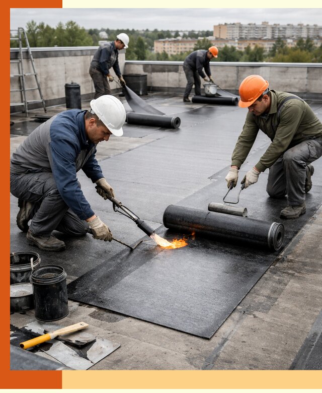 Профессиональная гидроизоляция плоской кровли в Верхнем Уфалее