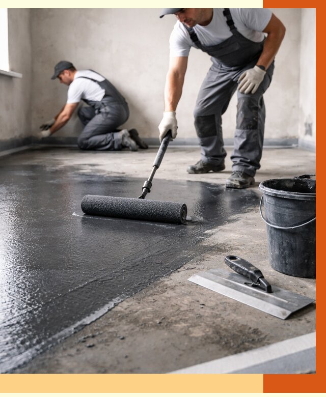 Профессиональная гидроизоляция пола в Верхнем Уфалее от 8699 руб. под ключ | ТепломастерВрф