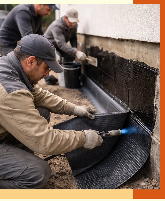 Гидроизоляция цоколя и отмостки в Верхнем Уфалее от 8699 руб. — ТепломастерВрф