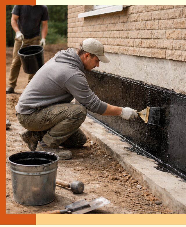 Гидроизоляция цоколя домов и зданий в Верхнем Уфалее эффективными методами