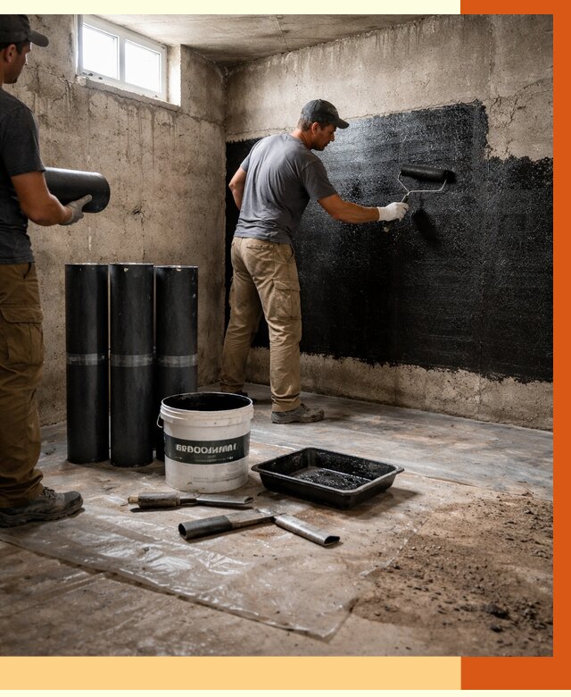 Гидроизоляция подвала в Верхнем Уфалее от 3582 руб. под ключ | Профессионально — ТепломастерВрф