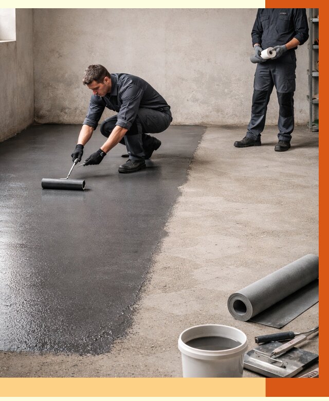 Гидроизоляция гаражного пола в Верхнем Уфалее от 3582 руб./м² — ТепломастерВрф профессионально