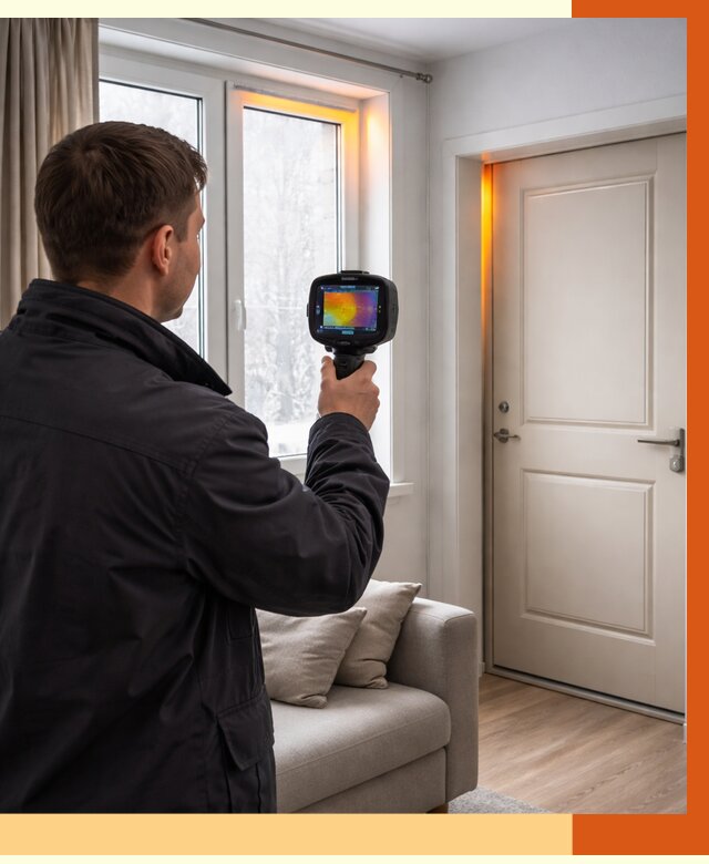Тепловизионное обследование окон и дверей в Верхнем Уфалее от 4605 руб. | ТепломастерВрф