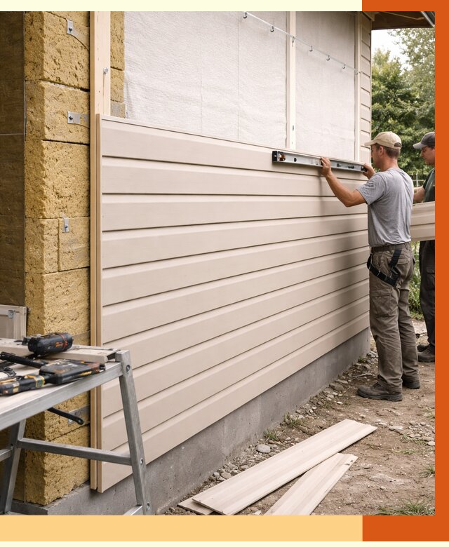 Монтаж сайдинга после утепления в Верхнем Уфалее от 1893 руб. — обшивка и облицовка | ТепломастерВрф